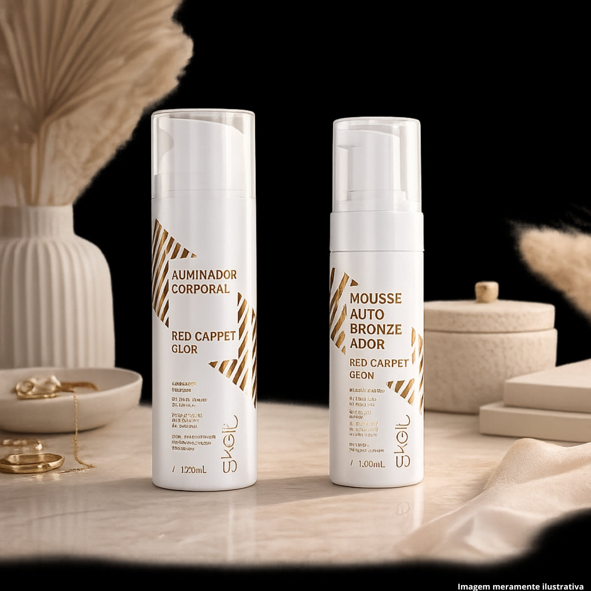 Skelt Red Carpet Glow Mousse Self-Tanning Kit 140ml + Body Illuminator 120ml