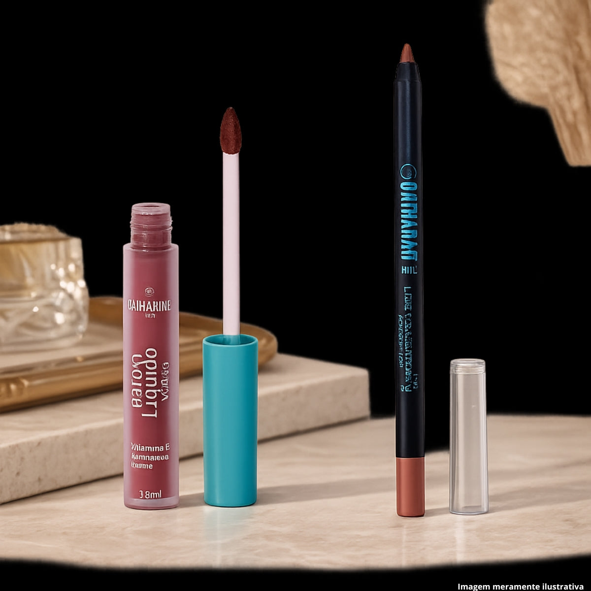 Velvet Liquid Lipstick - Catharine Hill Cinnamon + Lip Liner Pencil - Catharine Hill