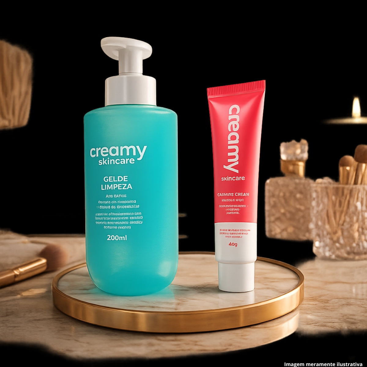 Creamy Cleansing Gel Kit 180ml and Calming Facial Moisturizing Cream 40g