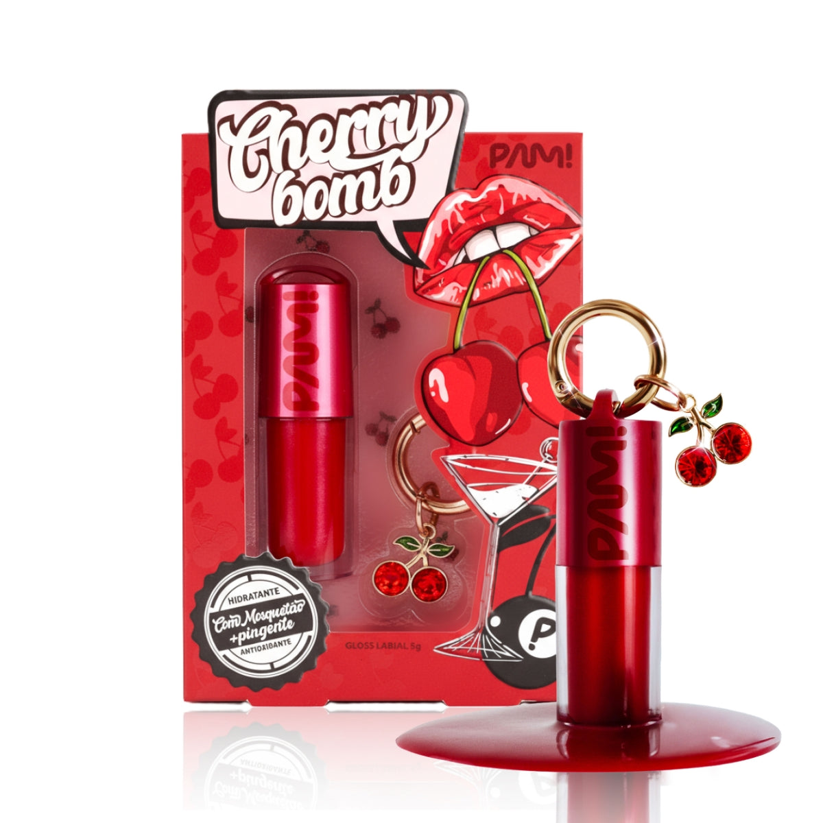 Cherry Bomb Lip Gloss Kit Pam by Pamella + Pink Chilli Fran BT Limited Edition