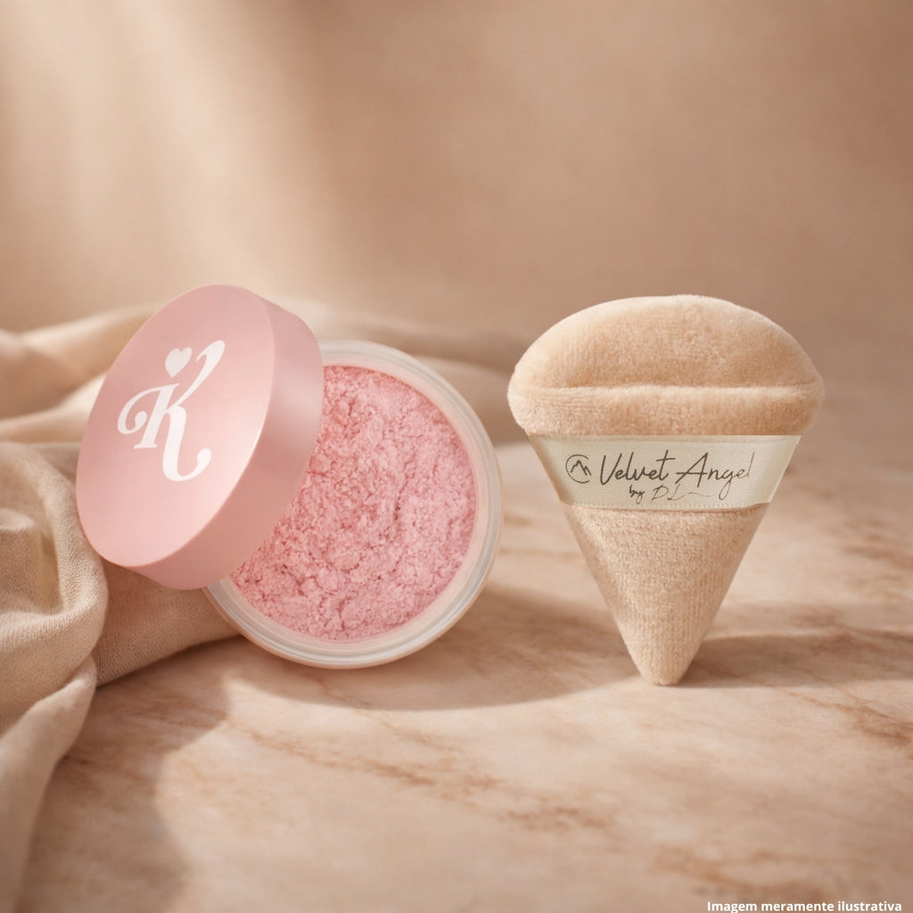 Pink Pink Powder Karen Bachini Loose Powder Kit + Catharine Hill Angel Velvet Sponge