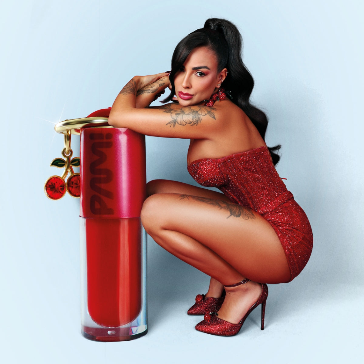 Cherry Bomb Lip Gloss Kit Pam by Pamella + Pink Chilli Fran BT Limited Edition