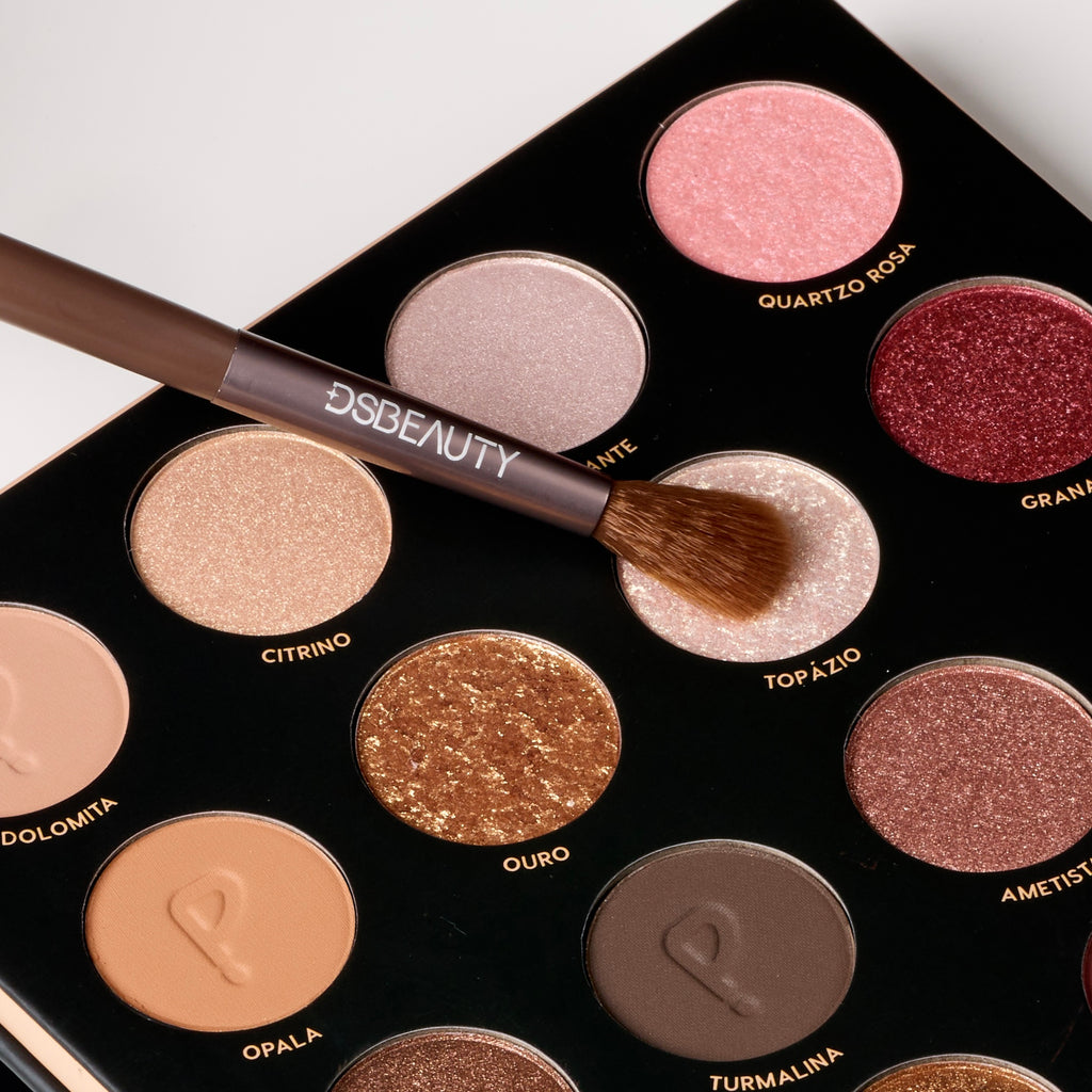 PAM By Pamella Kit 16 Precious Palette 16 Colors + DS Beauty Professional Eyeshadow Brush