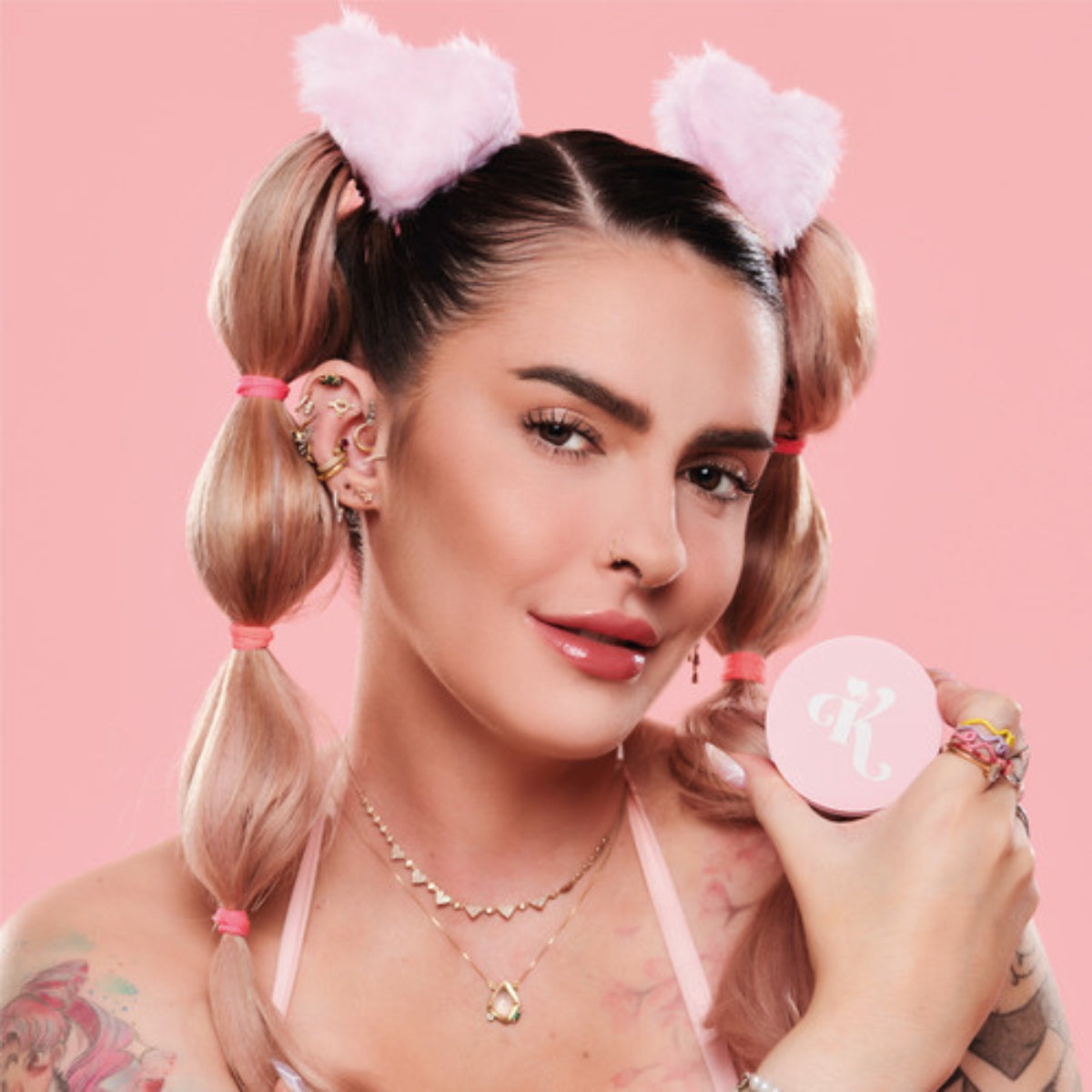 Karen Bachini Pink Powder Loose Face Powder